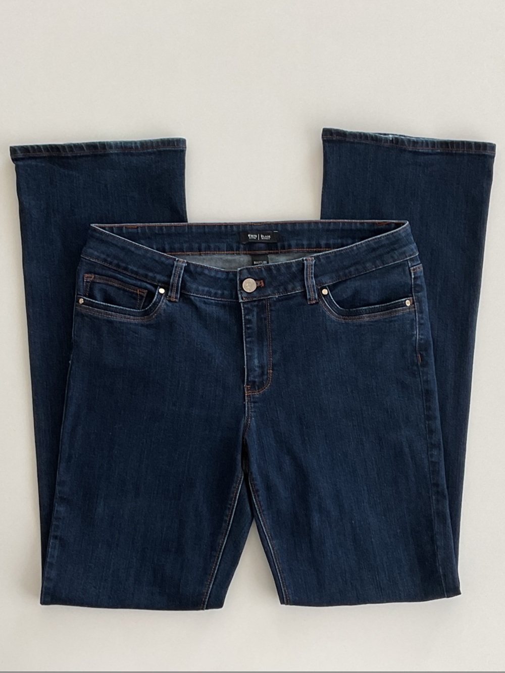 White House Black Market Women's Dark Indigo Boot-Leg Jeans | 10R